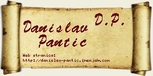 Danislav Pantić vizit kartica